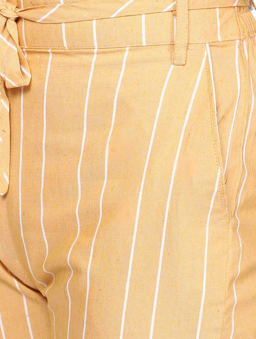 women mid rise striped cigarette pant - 18389611 -  Standard Image - 5