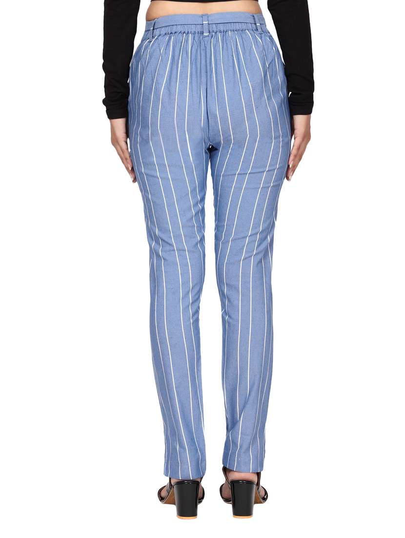 women mid rise striped cigarette pant - 18389613 - Standard Image - 3