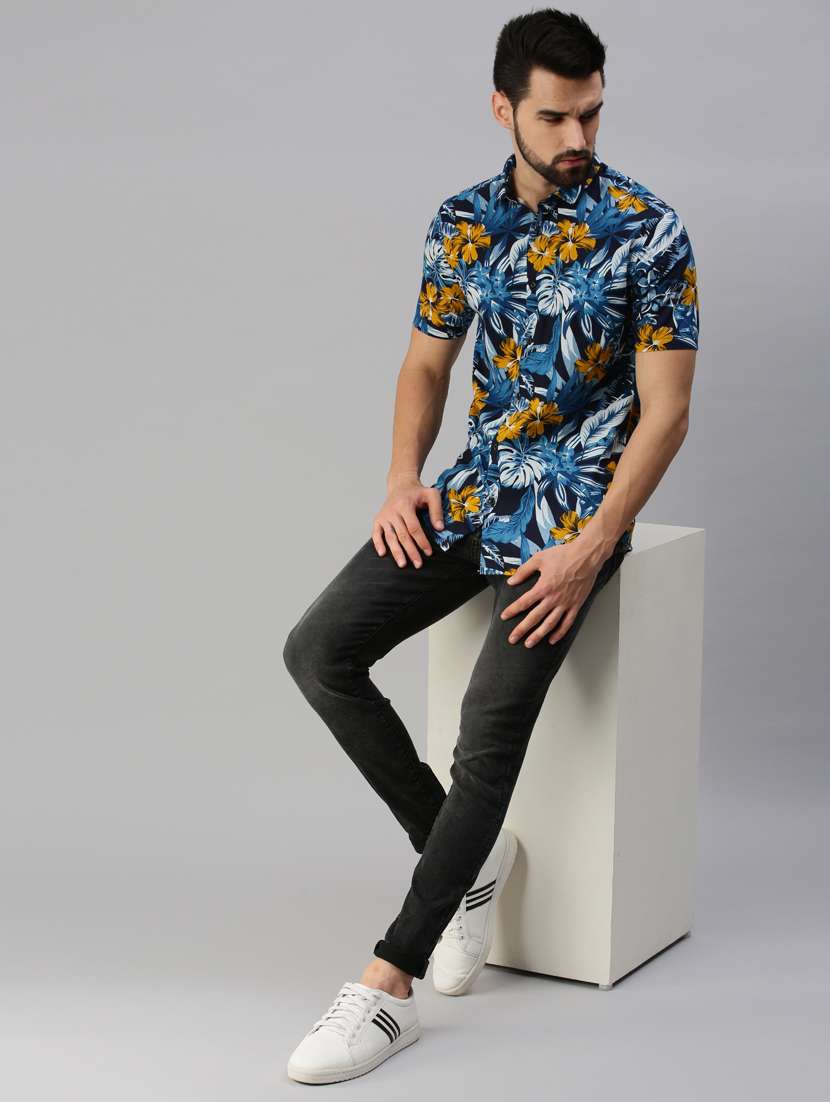 mens florals casual shirt - 18389620 -  Standard Image - 3