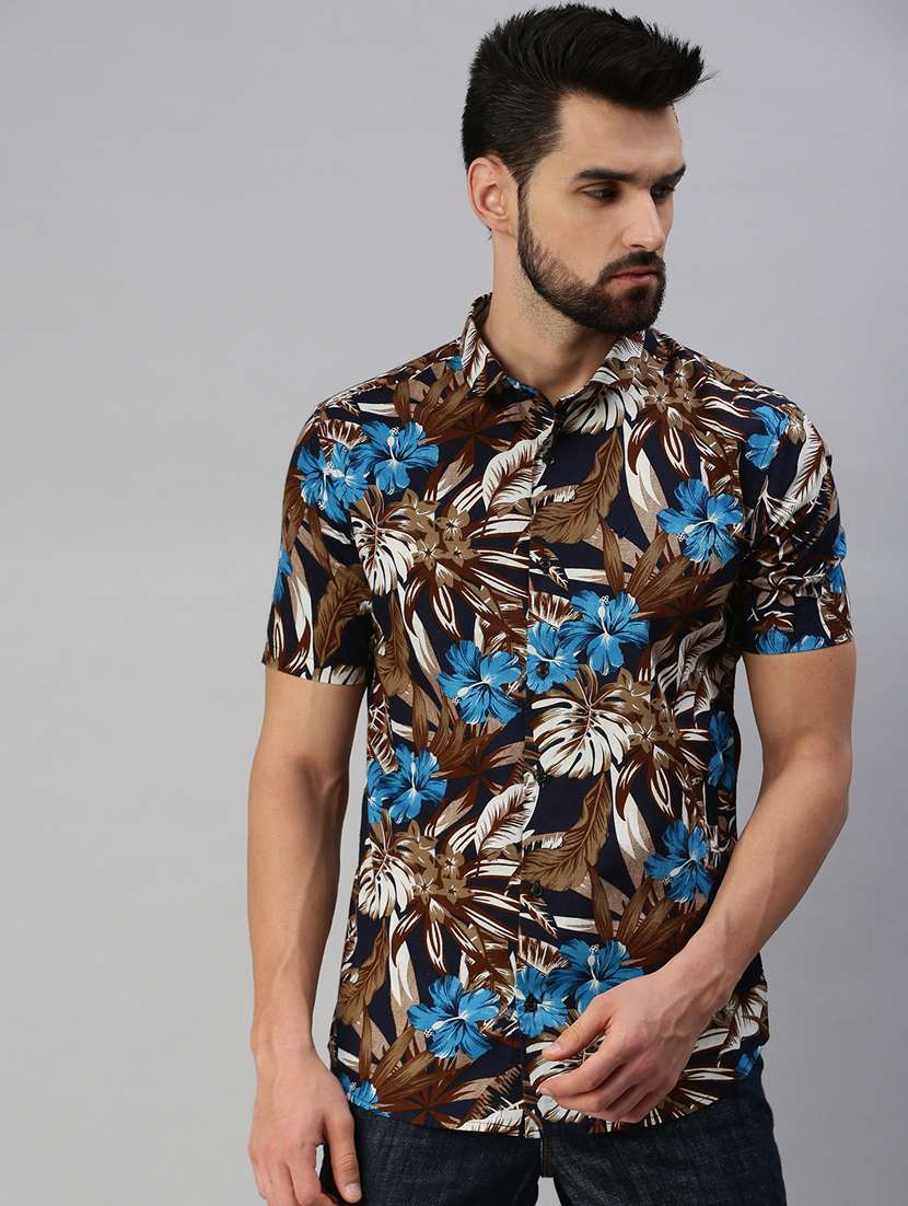 mens tropical casual shirt