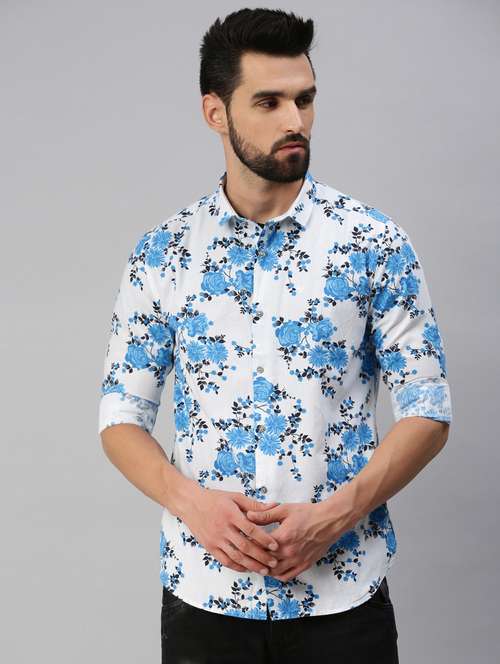 mens florals casual shirt - 18389650 - Standard Image - 0