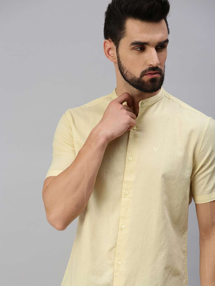 mens solid casual shirt - 18389658 -  Standard Image - 5