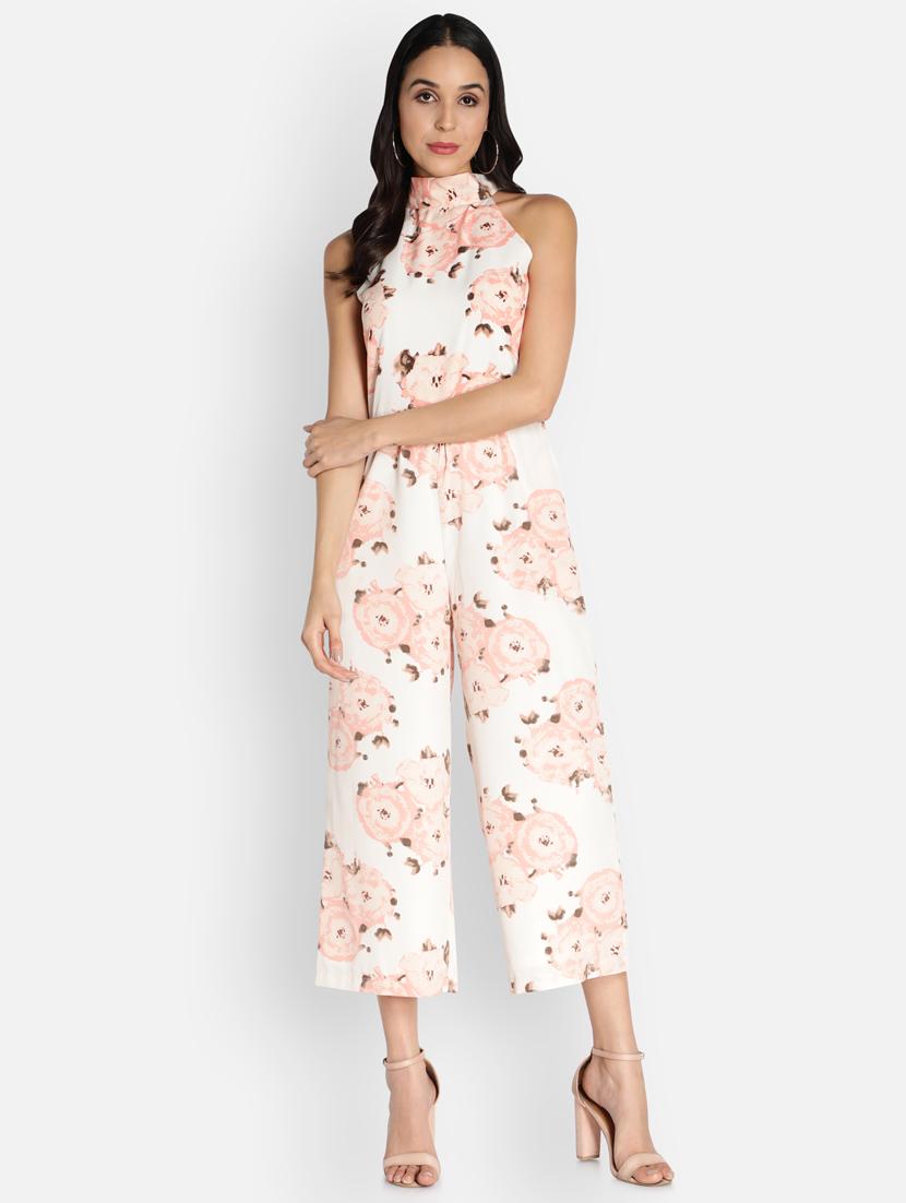 halter neck floral full leg jumpsuit - 18389903 -  Zoom Image - 0