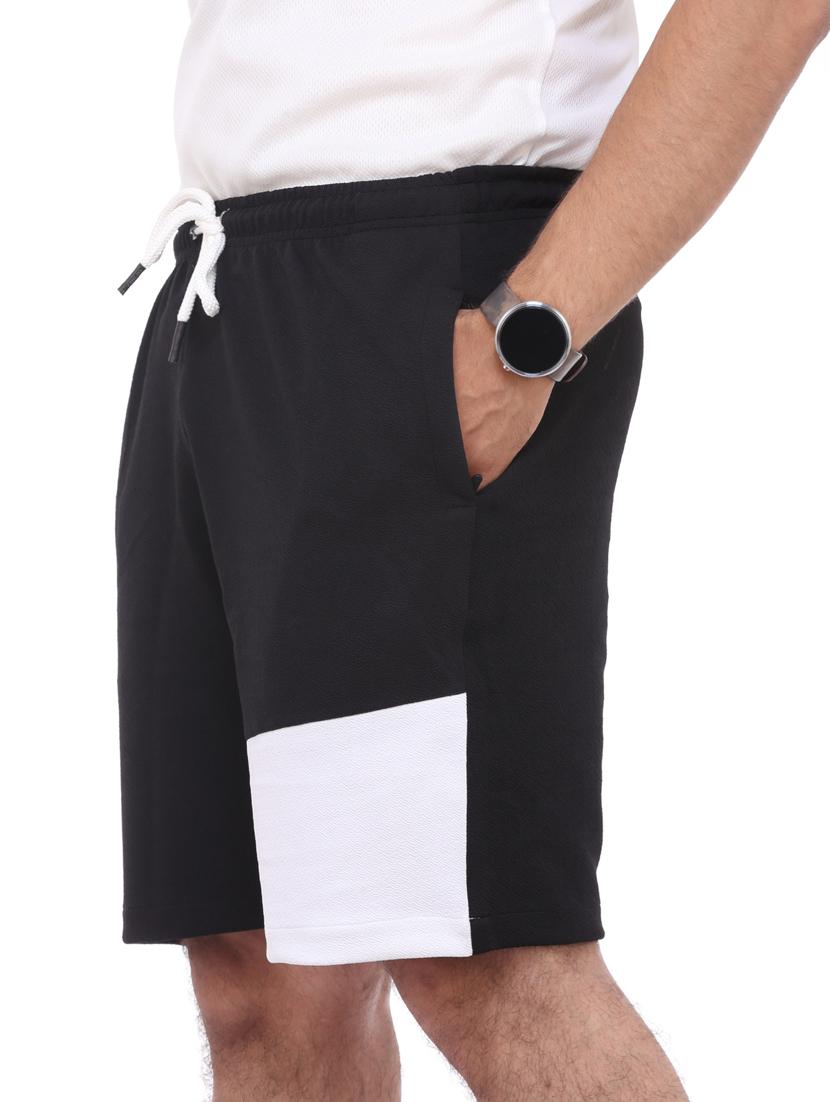 black color-blocked short - 18389905 - Standard Image - 3