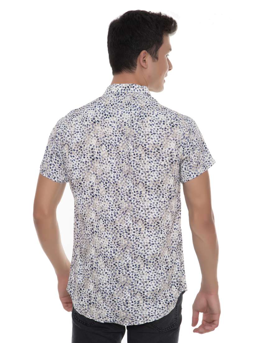 white printed casual shirt - 18389918 -  Standard Image - 3