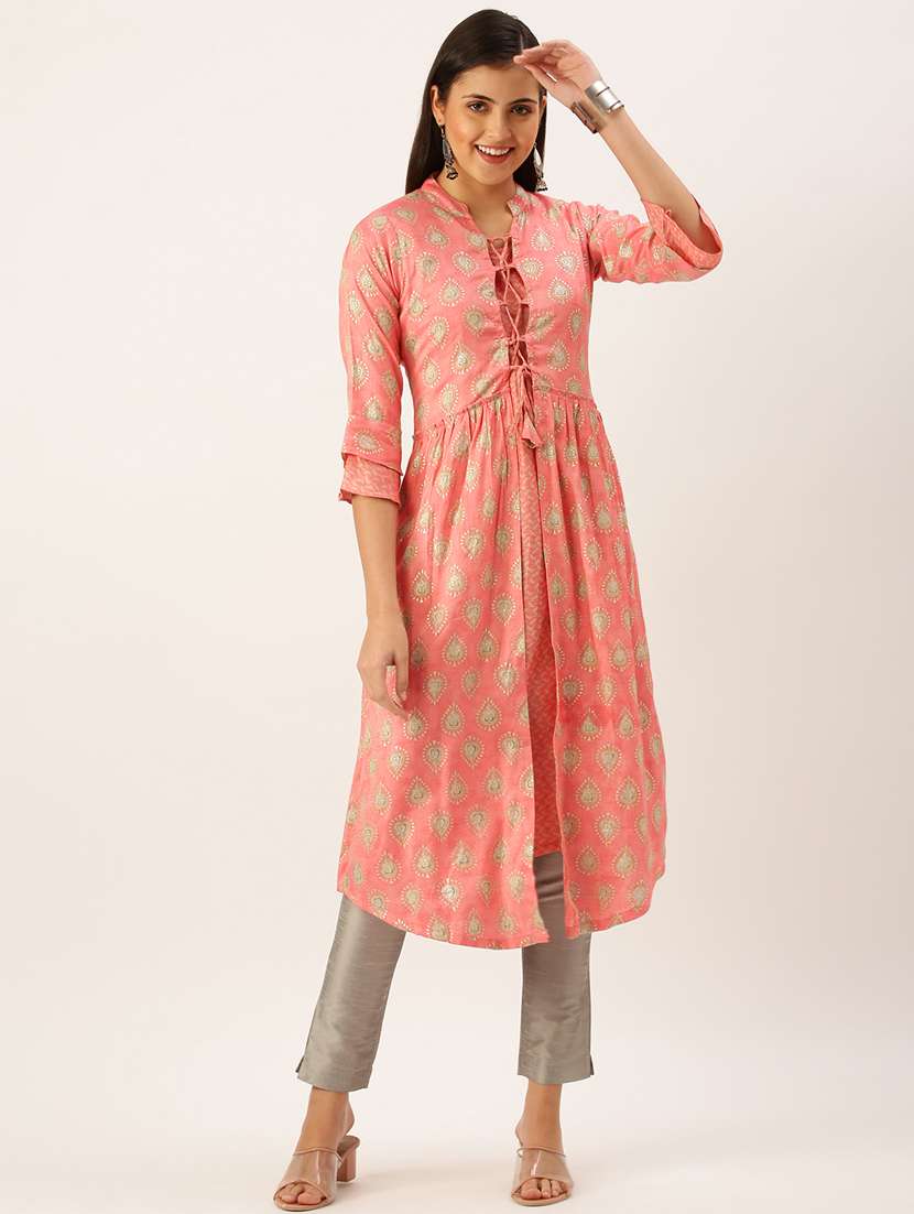 women's front slit kurta - 18390192 -  Zoom Image - 0