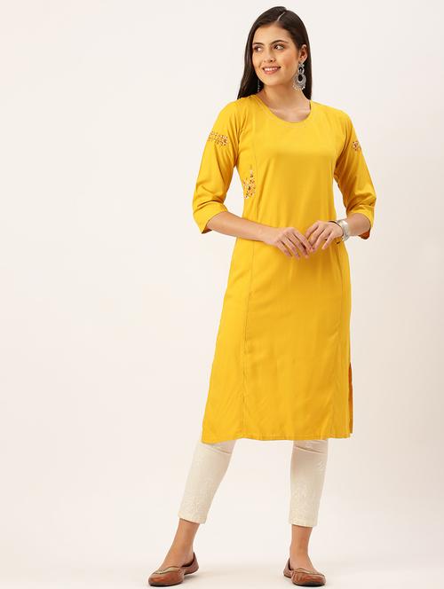 women's straight kurta - 18390203 - Standard Image - 0