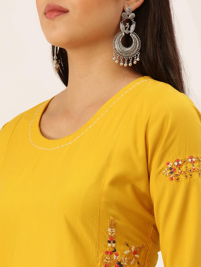 women's straight kurta - 18390203 - Standard Image - 3