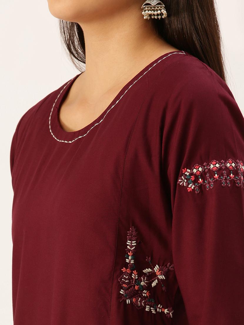 women's straight kurta - 18390205 - Standard Image - 3