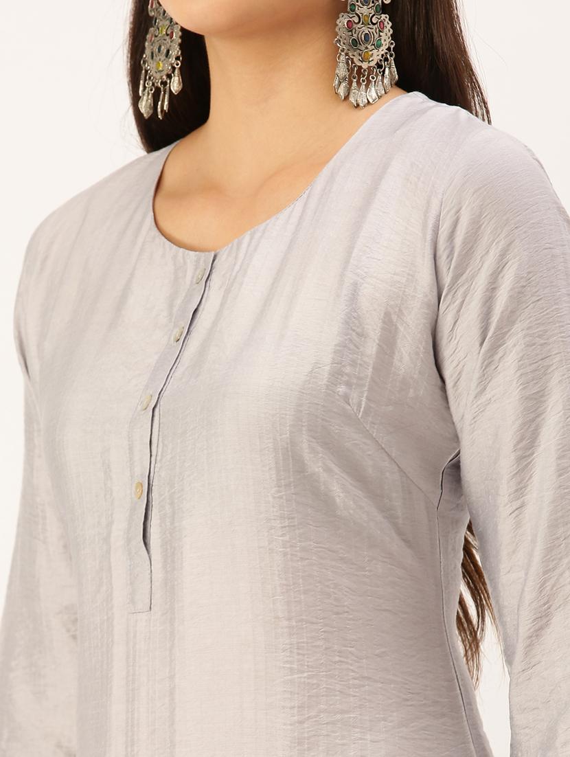 women's straight kurta - 18390208 - Standard Image - 3