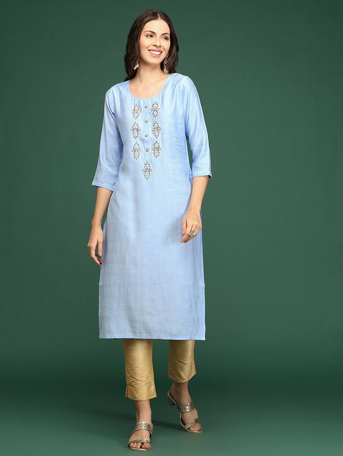 women's straight kurta - 18390225 - Standard Image - 0