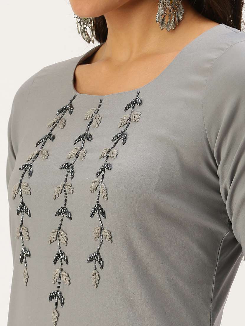 women's straight kurta - 18390230 -  Standard Image - 3