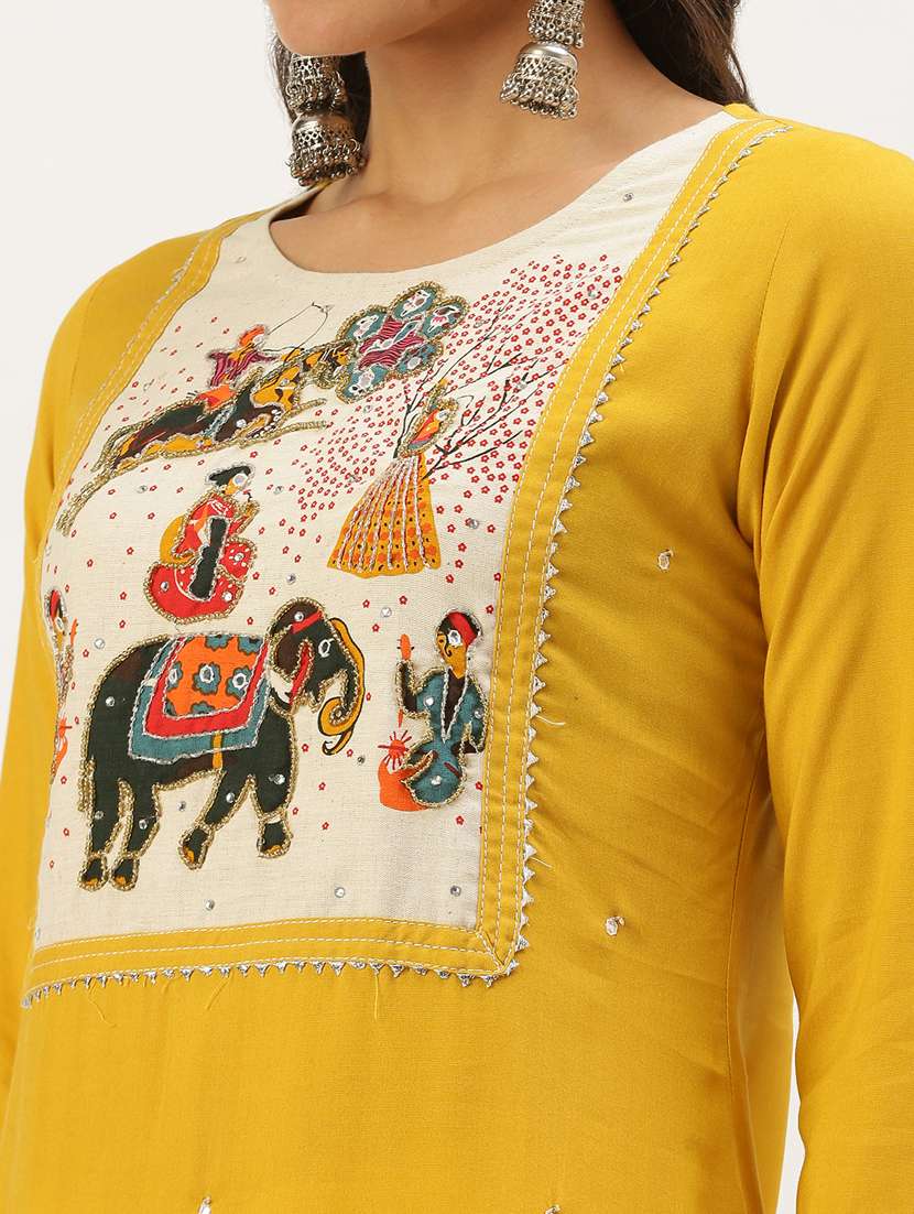 women's straight kurta - 18390235 -  Standard Image - 3
