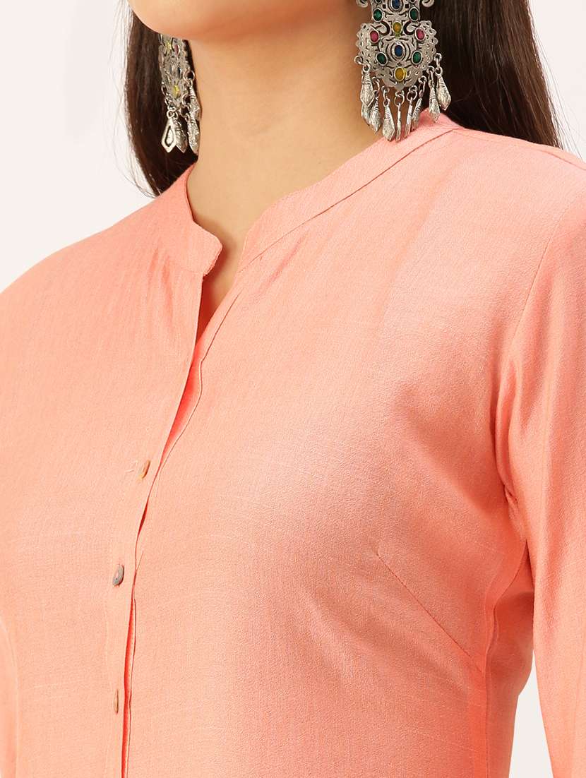 women's front slit kurta - 18390247 -  Standard Image - 3