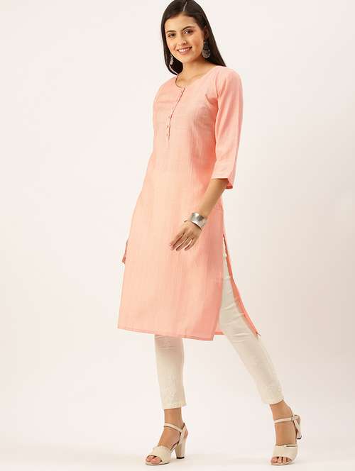 women's straight kurta - 18390250 -  Standard Image - 0