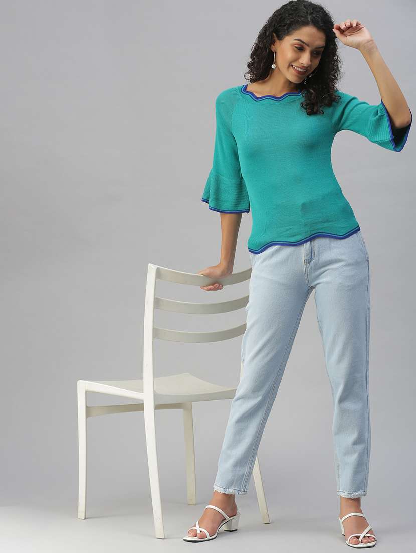 women's plain slouchy jeans - 18390288 -  Standard Image - 3