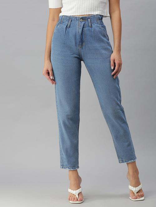 high rise stone wash jean - 18390290 - Standard Image - 0