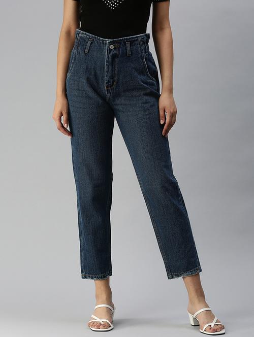 high rise stone wash jean - 18390311 -  Standard Image - 0