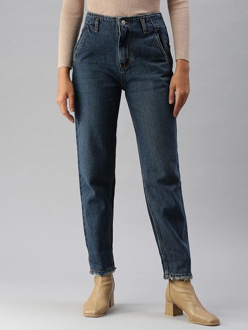 high rise stone wash jean - 18390327 -  Standard Image - 0