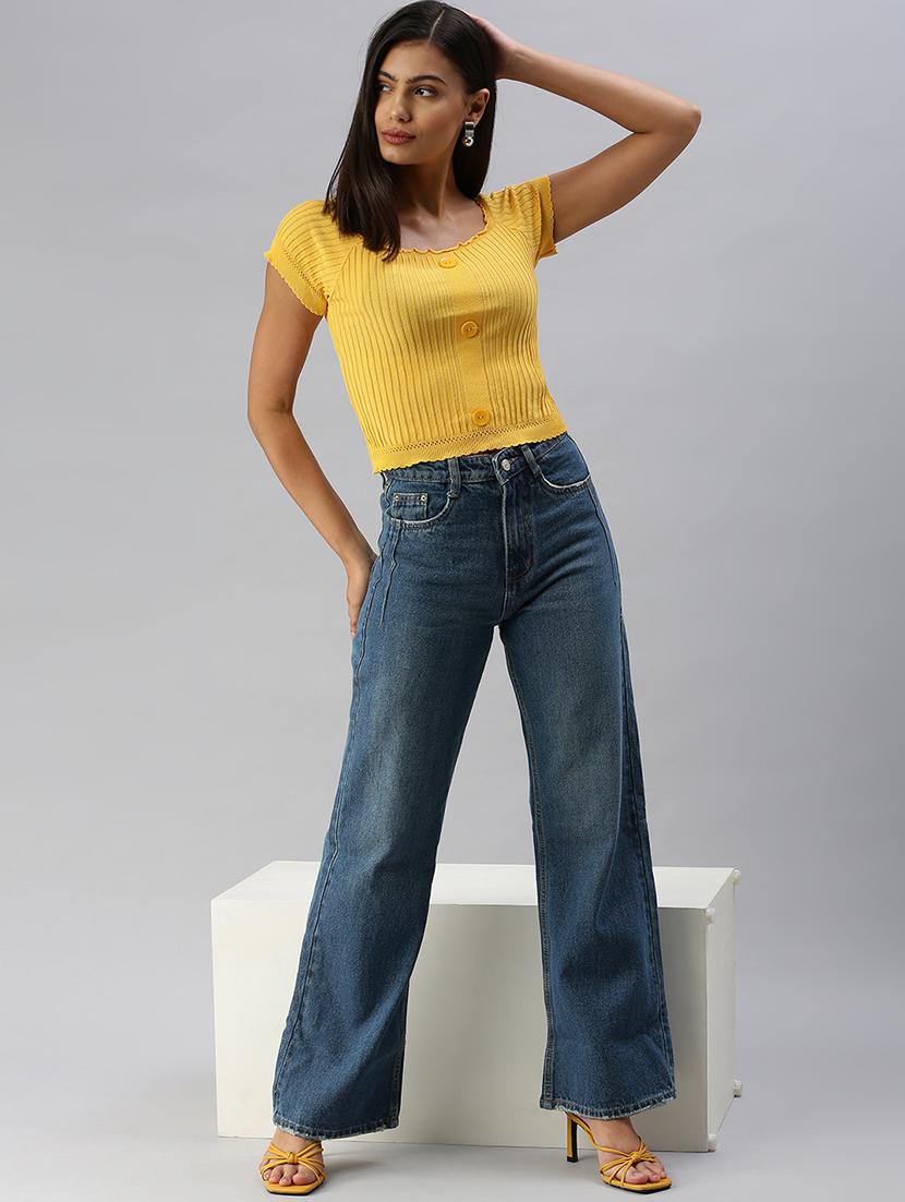 high rise stone wash jean - 18390363 - Standard Image - 3