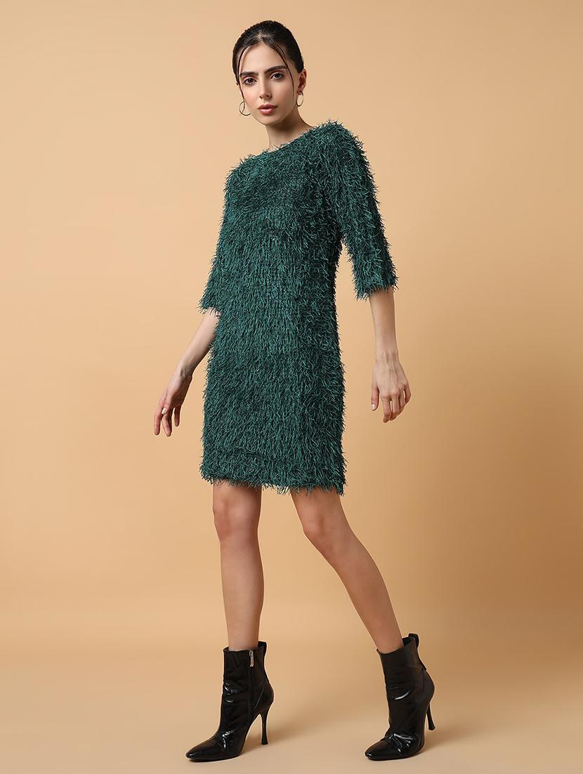 women's sheath self design dress - 18390411 - Standard Image - 3