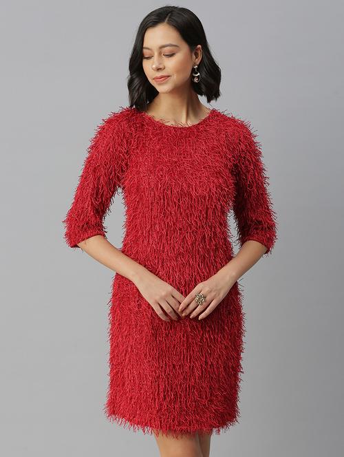 women's sheath self design dress - 18390412 - Standard Image - 0