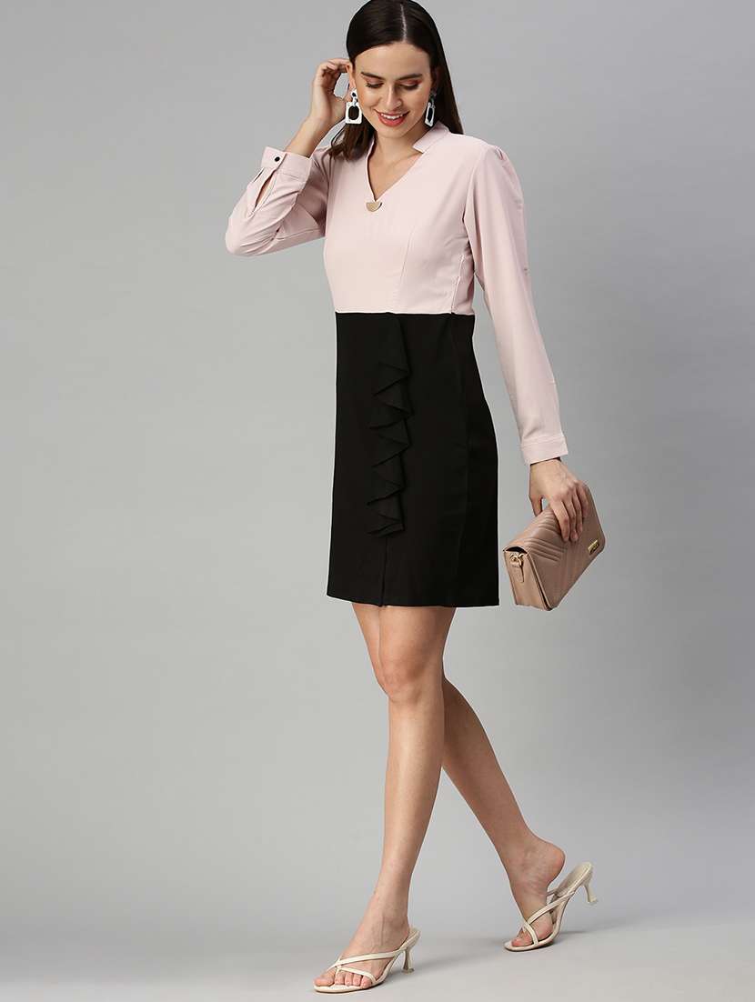 women's shift solid dress - 18390470 -  Standard Image - 3