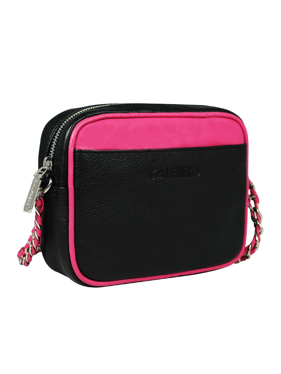 black color block regular sling bag - 18390596 -  Standard Image - 3