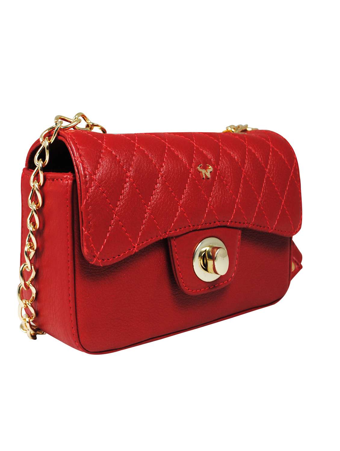 red textured regular sling bag - 18390599 -  Standard Image - 3