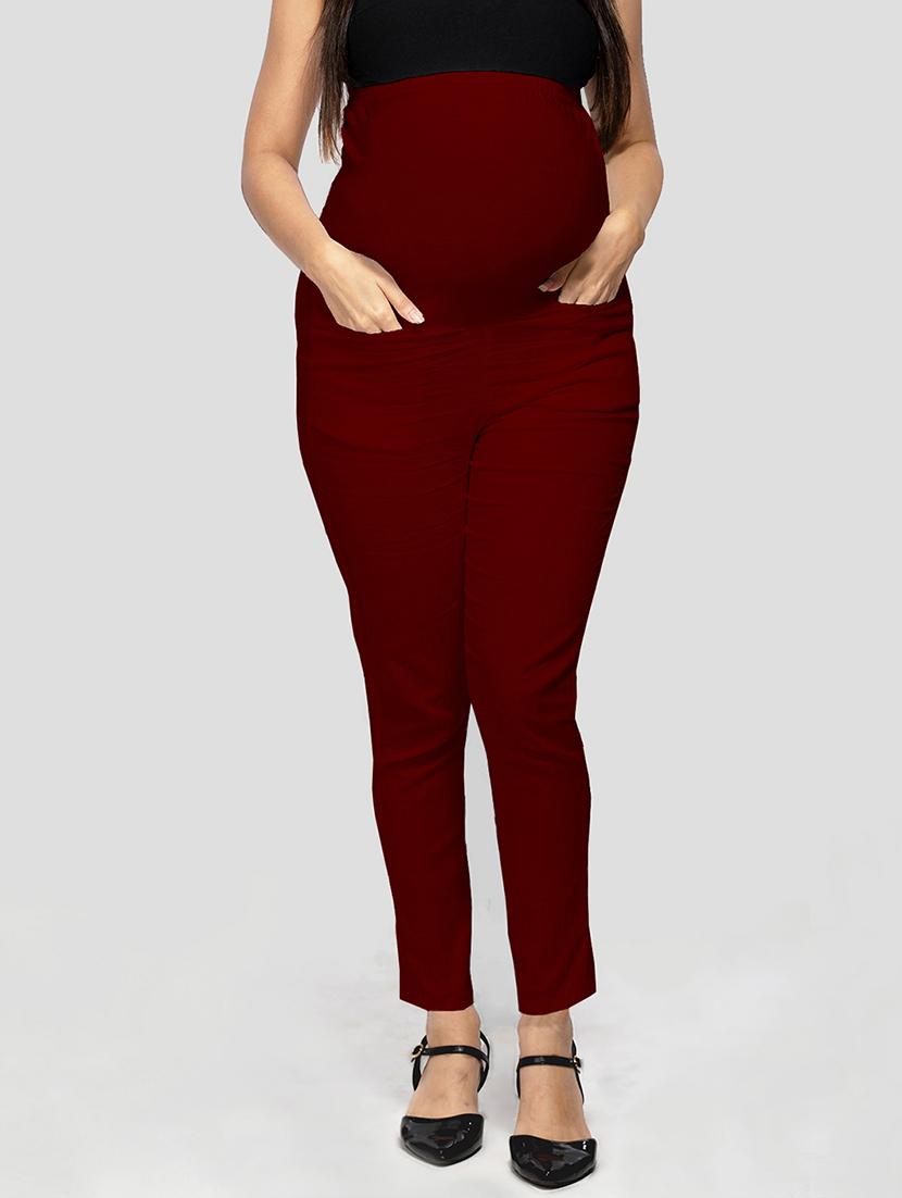 high rise solid maternity wear pant - 18390701 -  Zoom Image - 0