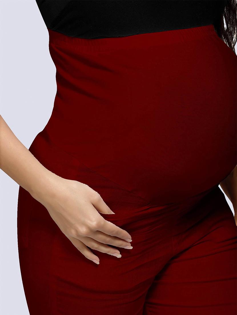 high rise solid maternity wear pant - 18390701 - Standard Image - 3
