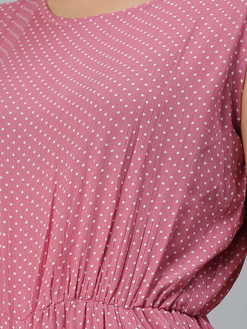 round neck printed full leg jumpsuit - 18390888 -  Standard Image - 3