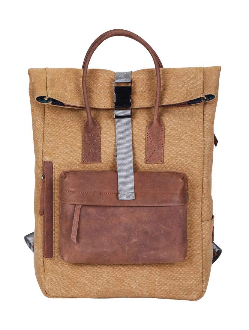 camel canvas backpack - 18390898 - Zoom Image - 0