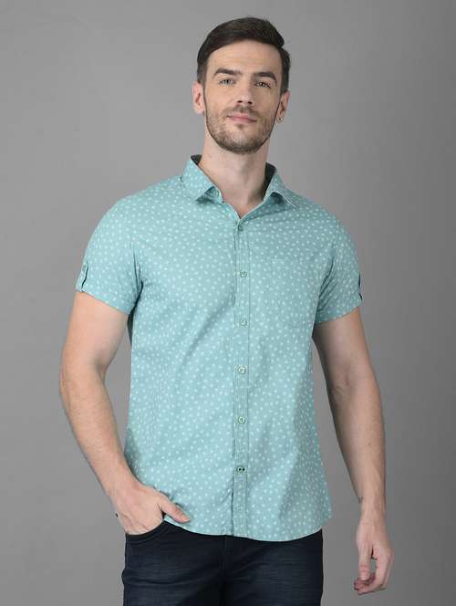mens printed casual shirt - 18391038 - Standard Image - 0
