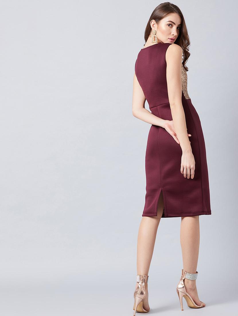 sleeveless embellished bodycon dress - 18391266 - Standard Image - 3