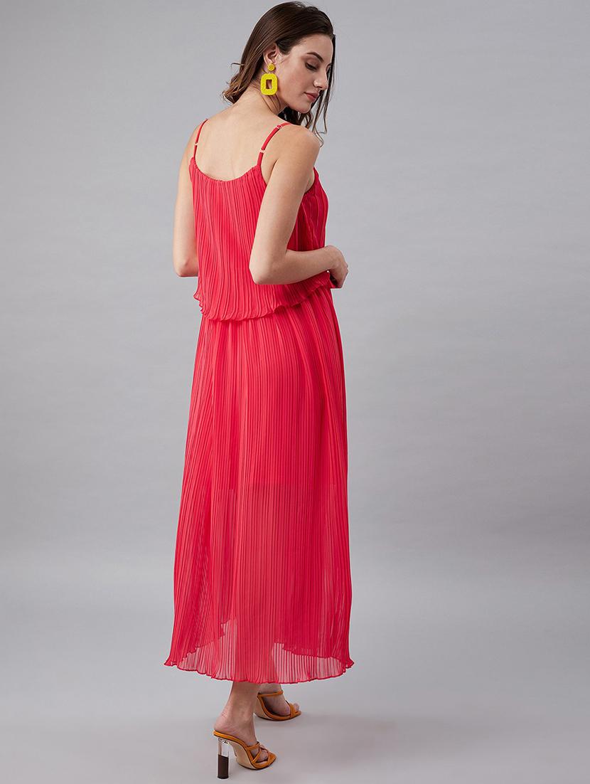 cami neck solid layered dress - 18391767 - Standard Image - 3
