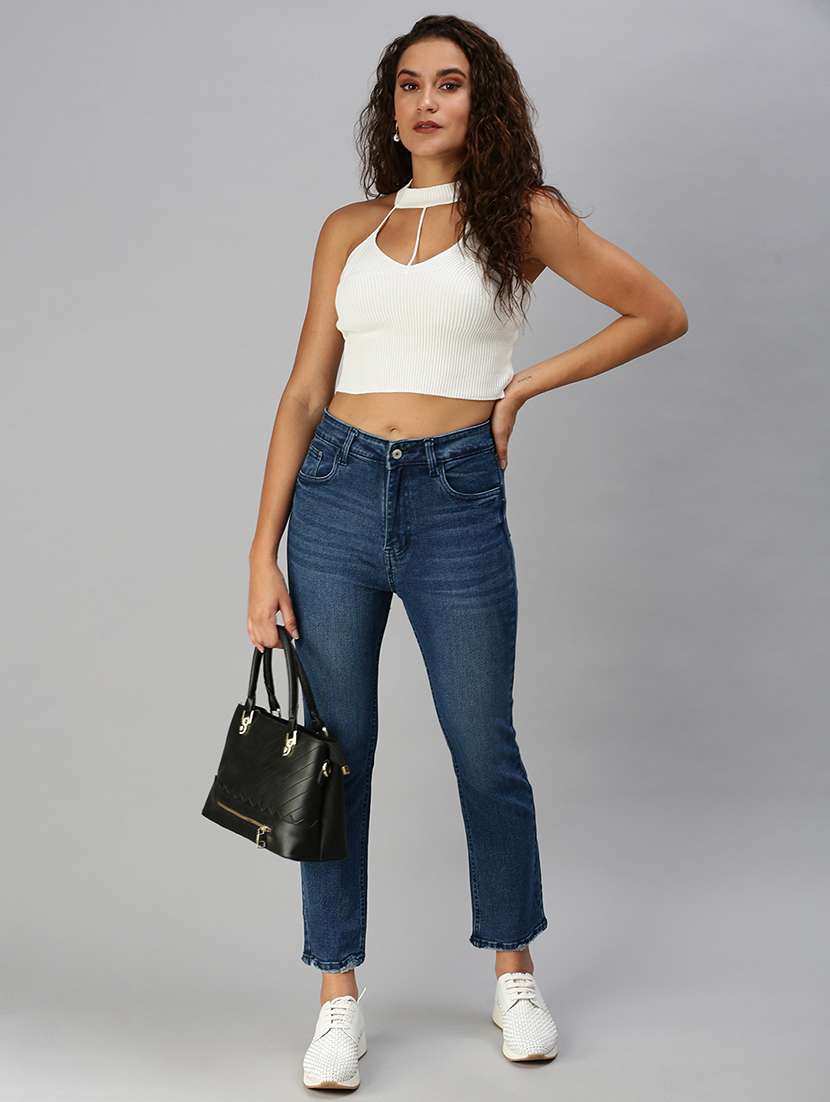 sleeveless solid crop top - 18392010 -  Standard Image - 3