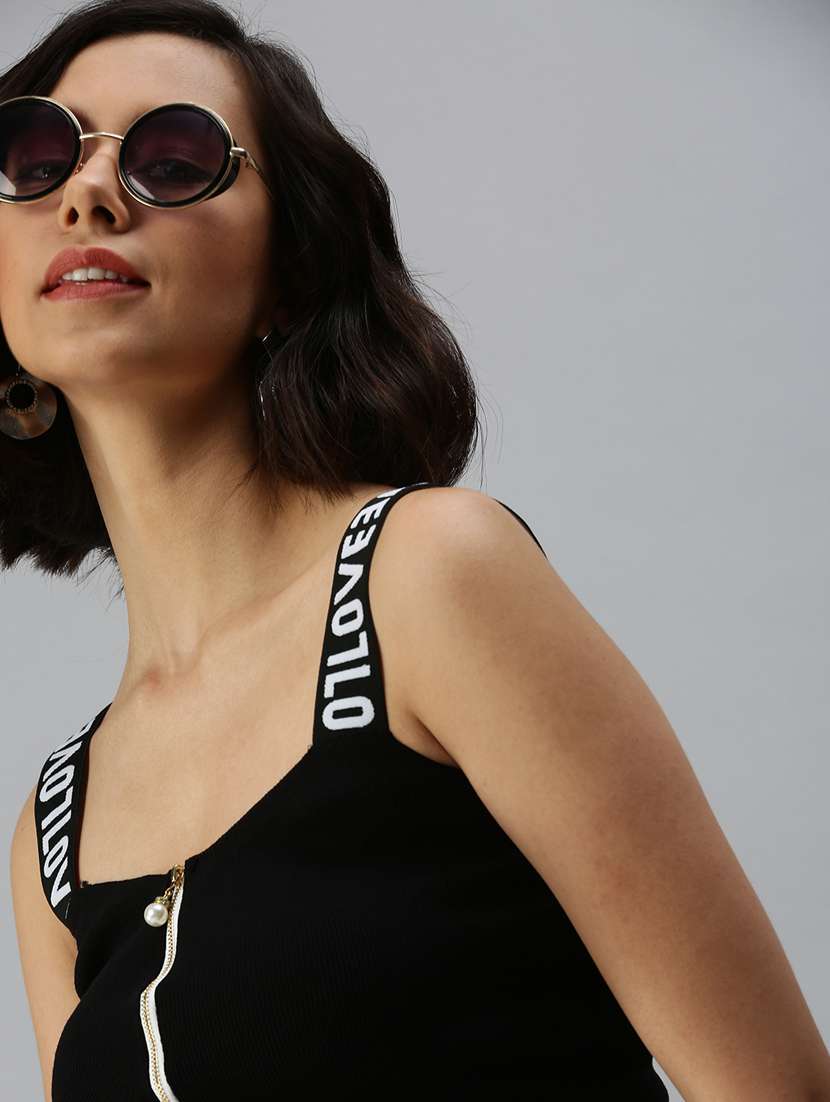 sleeveless solid crop top - 18392043 -  Standard Image - 5