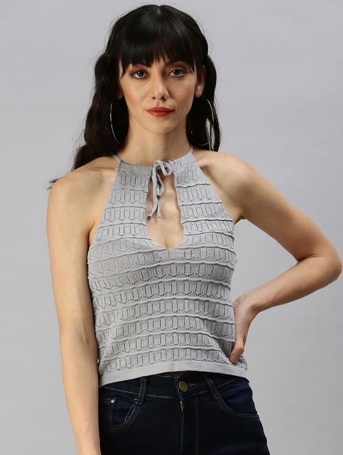 women's crop halter neck top - 18392046 -  Standard Image - 0