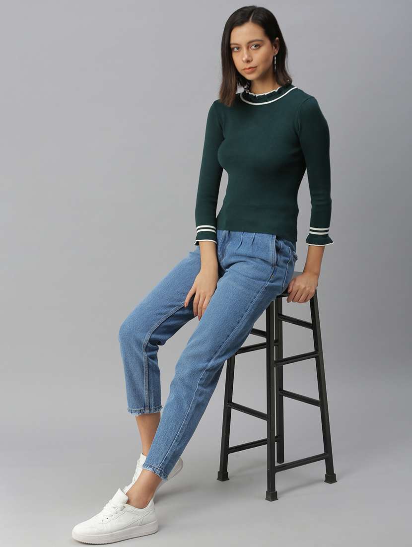 women's straight mock neck top - 18392135 -  Standard Image - 3