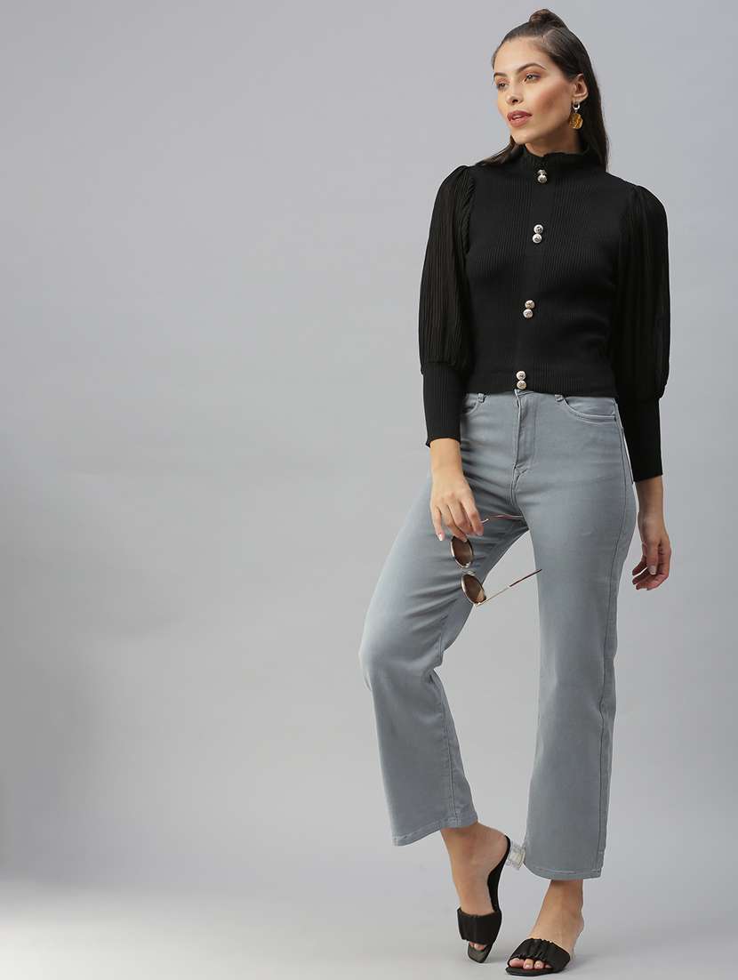 women's straight high neck top - 18392180 -  Standard Image - 3