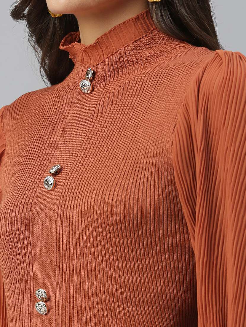 bishop sleeve solid top  - 18392181 -  Standard Image - 5