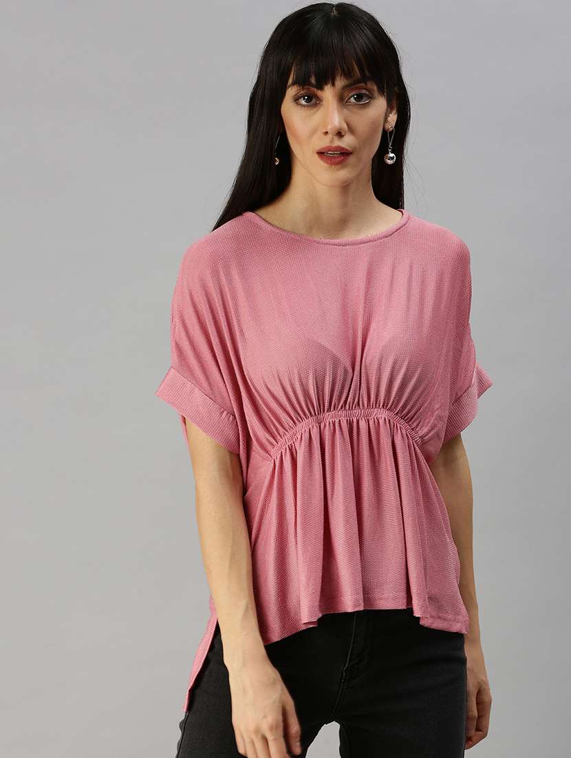 women's high-low round neck top - 18392300 -  Zoom Image - 0