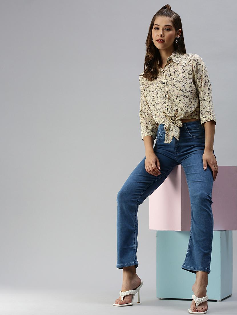 women's blouson collared top - 18392305 - Standard Image - 3