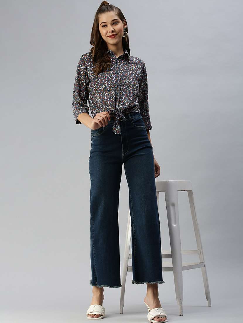 women's crop collared top - 18392306 -  Standard Image - 3