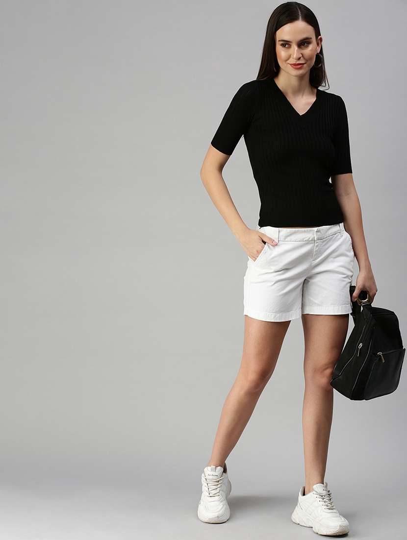 short sleeved solid regular top - 18392325 -  Standard Image - 3