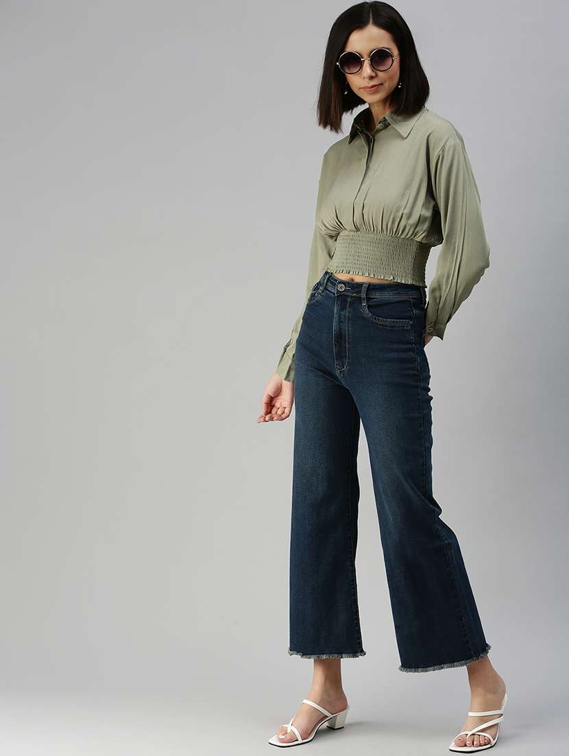 women's crop collared top - 18392329 -  Standard Image - 3