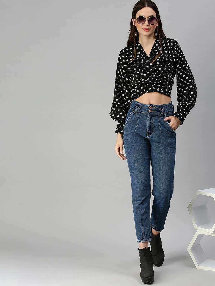 women's high-low v neck top - 18392357 -  Standard Image - 3