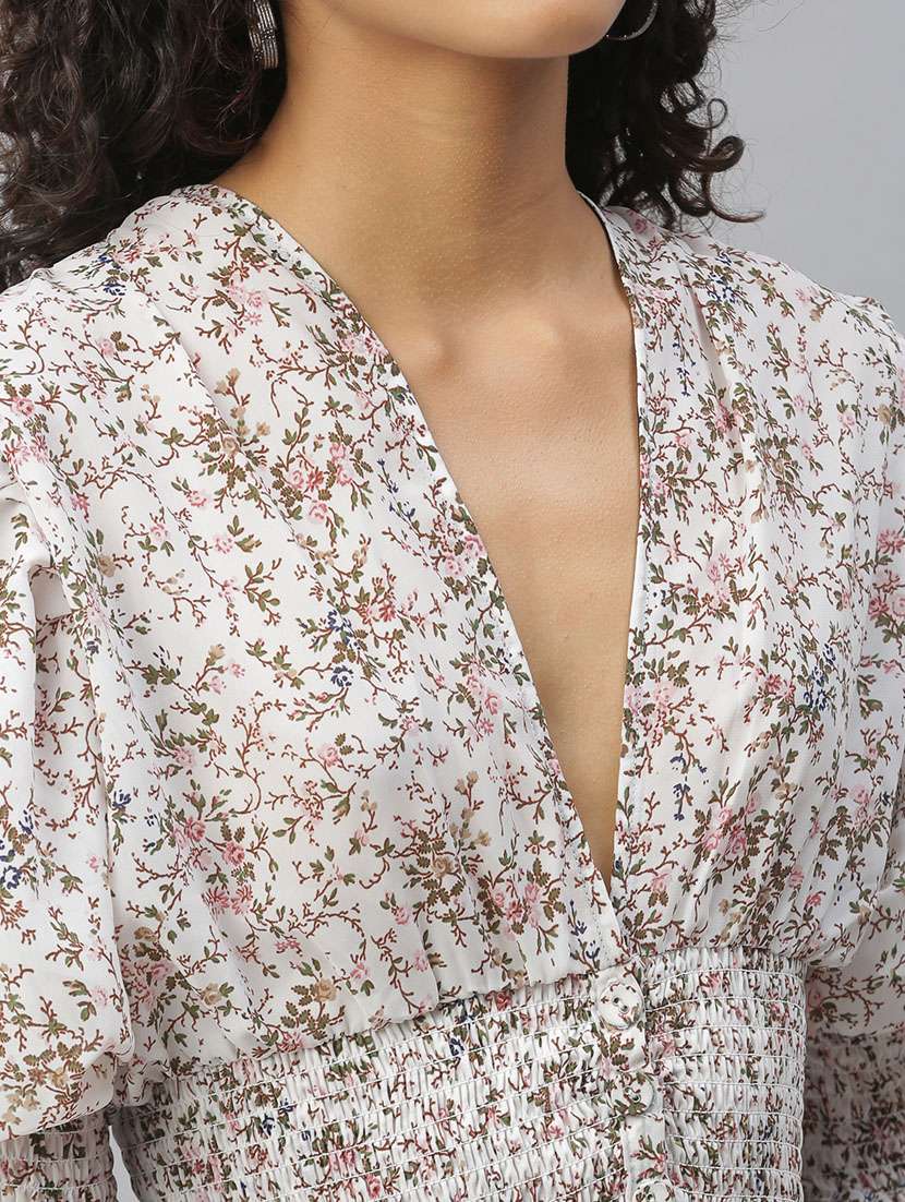 women's crop v neck top - 18392378 - Standard Image - 5