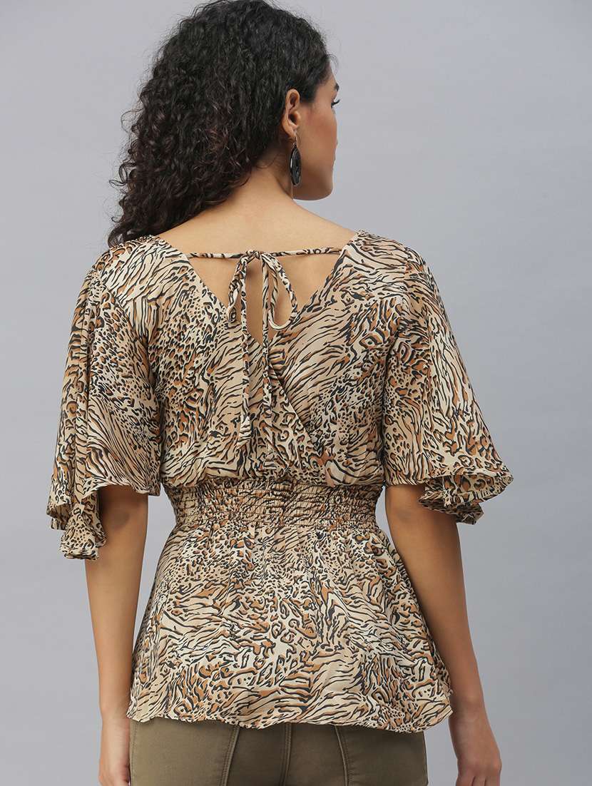 women's peplum v neck top - 18392389 -  Standard Image - 3